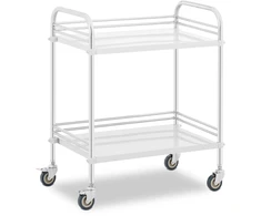 Laboratorinis kosmetinis gydymo vežimėlis pagamintas iš plieno 2 lentynos 73 x 44 x 86 cm 20 kg