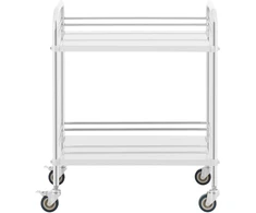 Laboratorinis kosmetinis gydymo vežimėlis pagamintas iš plieno 2 lentynos 73 x 44 x 86 cm 20 kg
