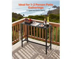 Lauko baro stalas 100 x 37.5 cm. stačiakampis. metalinis rėmas. vandeniui atsparus