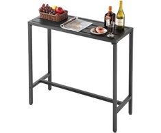 Lauko baro stalas 100 x 37.5 cm. stačiakampis. metalinis rėmas. vandeniui atsparus