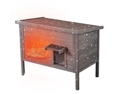 Lauko namelis katėms. medinis su putų izoliacija. 870 x 535 x 690 mm