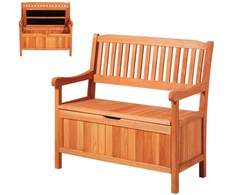 Lauko sandėliavimo suolas iš kedro medienos 2 asmenims. talpa 150 l. apkrova 319.8kg