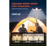 LED darbo lempa su atrama įkraunama 132Ah baterija be laido