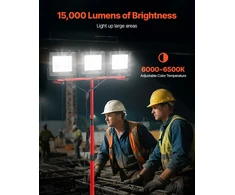 LED darbo lempa su trikoju 15000 lm nešiojama