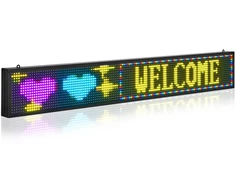 LED lankstus spalvotas ekranas P10. programuojamas. Bluetooth valdymas. 1310x190x55 mm