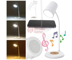 LED lempa 3in1 su belaidžiu krovimu ir garsiakalbiu Q01