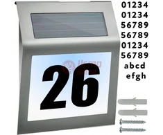 LED namo numerio lentelė su saulės baterija I357