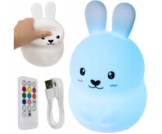 LED silikoninė lempa kiškutis BERIMAX 6JZ-9PBFD RGB