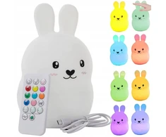 LED silikoninė lempa kiškutis BERIMAX P9R-1CHFD RGB