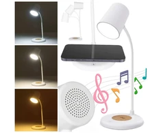 LED stalo lempa GlowBeam Q1 BERIMAX 3in1, su belaidžiu krovimu ir , su garsiakalbi