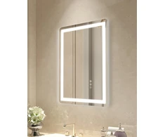 LED vonios veidrodis 50 x 70 cm. su priekiniu ir foniniu apšvietimu. neaprasojantis