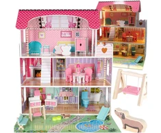 Lėlių namelis DollHouse LED DH7L BERIMAX medinis, 70 cm, LED