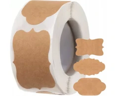 Lipnios etiketės įvairių formų BERIMAX 1YW-8RJ 30x50 mm, 300 vnt.