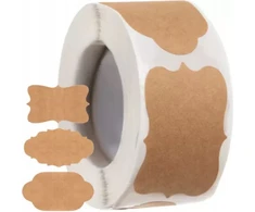 Lipnios etiketės įvairių formų BERIMAX 7KP-2TF 30x50 mm, 300 vnt.