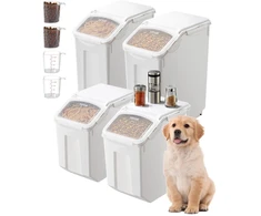 Maisto sandėliavimo talpyklų komplektas augintiniams. 4 vnt. (2x20L. 2x15L)