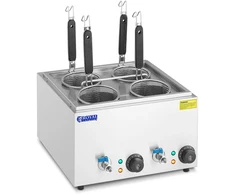 Makaronų virimo aparatas su kraneliais 4 krepšeliai 2 x 65 L 3000 W