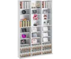 Medijų laikymo spintelė 756 CD/DVD. 9 lygiai. 27 skyriai. balta