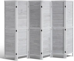 Medinė 6 skydelių patalpos pertvara su žaliuzėmis. aukštis 1700 mm