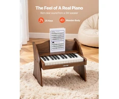 Medinis vaikiškas pianino klavišinis. 25 klavišai. žaislinis muzikos instrumentas