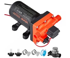Membraninis vandens siurblys 12 V. 18.9 l/min. savisiurbis. 4 kamerų. slėgis iki 70 PSI