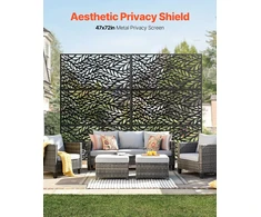 Metaliniai privatumo skydai 120 x 50.8 x 183 cm. lauko privatumo ekranai. laisvai stovinti lauko pertvara su atrama. 3 ekranai