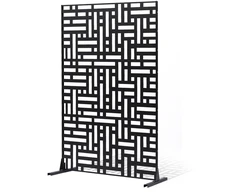 Metaliniai privatumo skydai 120x50.8x193 cm. laisvai stovintys lauko privatumo ekranai su atrama. 3 skydai
