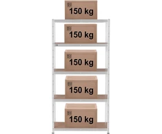 Metalinis sandėliavimo stelažas su 5 lentynomis 750 kg