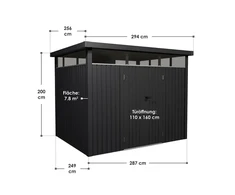 METALINIS SURENKAMAS SANDĖLIUKAS "LUZERN-XL" 78m²