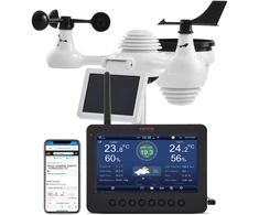 Meteorologinė stotelė. WiFi. 7 in 1. 186 mm (7 col.) TFT ekranas. belaidis lauko jutiklis