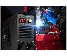 MMA suvirinimo aparatas su LED ekranu 250A 230V, juodas