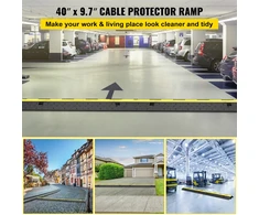 Modulinė laidų apsauginė rampa. 2 kanalai. guma/PVC. iki 4989 kg. 101x24.5x5 cm