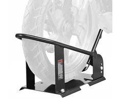 Motociklo priekinio rato fiksatorius. keliamoji galia 1800lb. plieno. tinka 38-53cm ratams