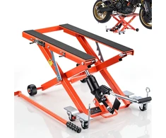 Motociklo žirklinis keltuvas su pedalu apkrova 499 kg eiga 12-358 cm