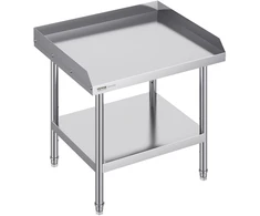 Nerūdijančio plieno darbastalis 610x711x660 mm. bortas iš 3 pusių. reguliuojamas aukštis