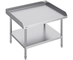 Nerūdijančio plieno darbo stalas 762x914x660 mm. su bortu 3 pusėse. reguliuojamas aukštis. restoranams