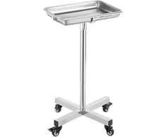 Nerūdijančio plieno laboratorinis vežimėlis. keliamoji galia 16 kg. reguliuojamo aukščio