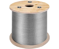 Nerūdijančio plieno lynas gervei 3/16" 7x19. ilgis 500 pėdų (150 m). T304
