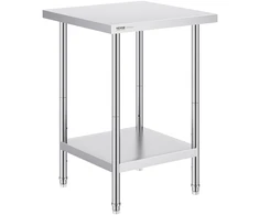 Nerūdijančio plieno paruošimo stalas 610x610x864 mm. 3 aukščio lygiai. virtuvei