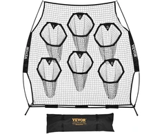Nešiojamas atšokimo tinklas futbolui. regbiui. beisbolui. 274x106x243 cm. su 6 taikiniais