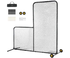 Nešiojamas beisbolo/softbolo mušimo narvas 213 x 106 x 213 cm. su krepšiu ir ratukais