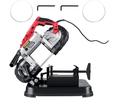 Nešiojamas metalo juostinis pjūklas kintamas greitis 127 mm pjovimo plotis 1100W