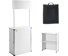 Nešiojamas parodų prekystalis 785 x 380 x 1815 mm. sulankstomas. prekybai ir reklamai