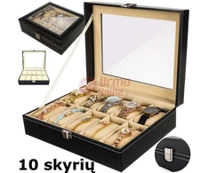 Odinė laikrodžių dėžutė 10 skyrių