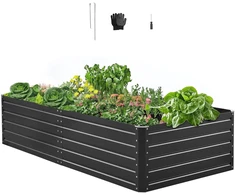 Pakelta lauko sodo gėlinė 2032 x 1016 x 470 mm. atviro dugno konstrukcija. didelė pakelta lysvė daržovėms ir gėlėms auginti