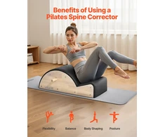Pilates stuburo korektorius. guminio medžio. pusiausvyros ir stiprinimo pratimams
