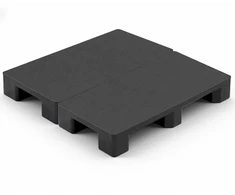 Plastikinės paletės. 2 vnt.. laikomoji galia 1000 kg. 100 x 50 x 13.6 cm. juodos
