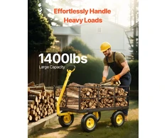 Plieninis sodo vežimėlis 2-in-1 dizainas tempiamas apkrova 635 kg