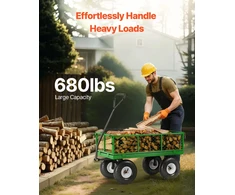 Plieninis sodo vežimėlis su ratais apkrova 30844 kg tempiamas