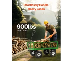 Plieninis sodo vežimėlis su ratais apkrova 40823 kg tempiamas