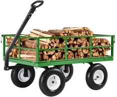 Plieninis sodo vežimėlis su ratais apkrova 54431 kg tempiamas
